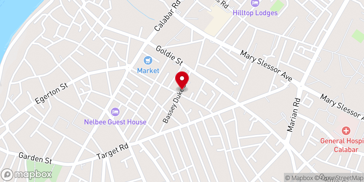 Map showing location of Living Faith church