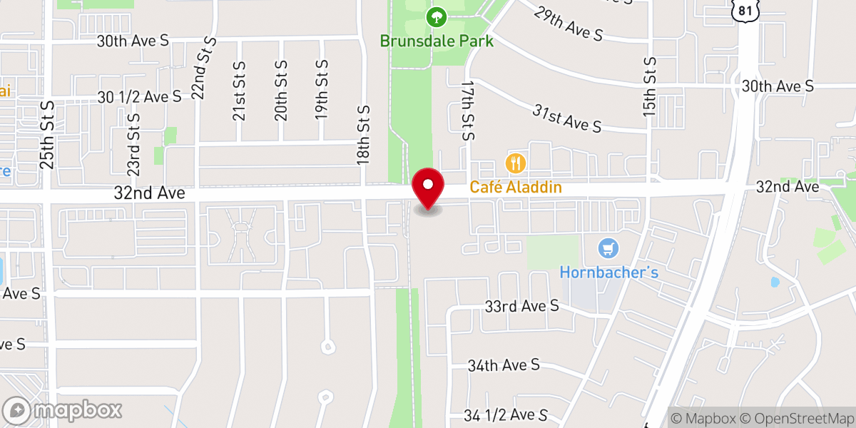 Map showing location of Liberty Lutheran Brethren Church