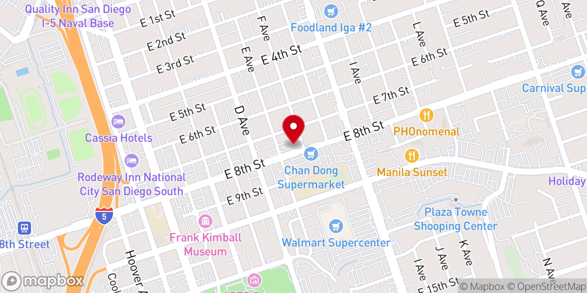 Map showing location of St. Matthew's Episcopal Church