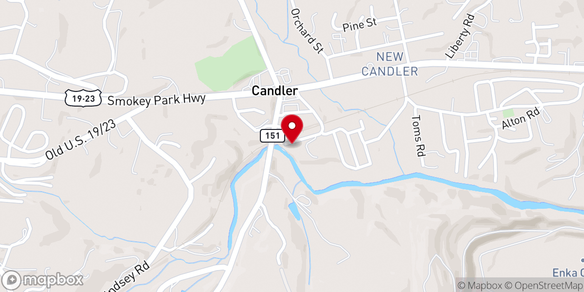 Map showing location of Hominy Lodge