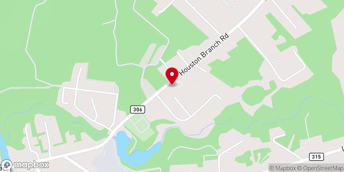 Map showing location of Church of Nazarene
