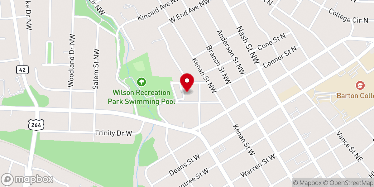 Map showing location of First Presbyterian Church