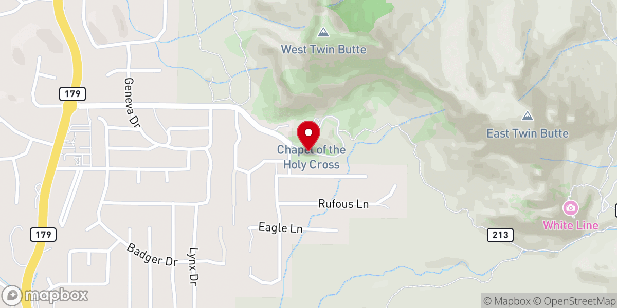 Map showing location of Parking 1 - Chapel of the Holy Cross