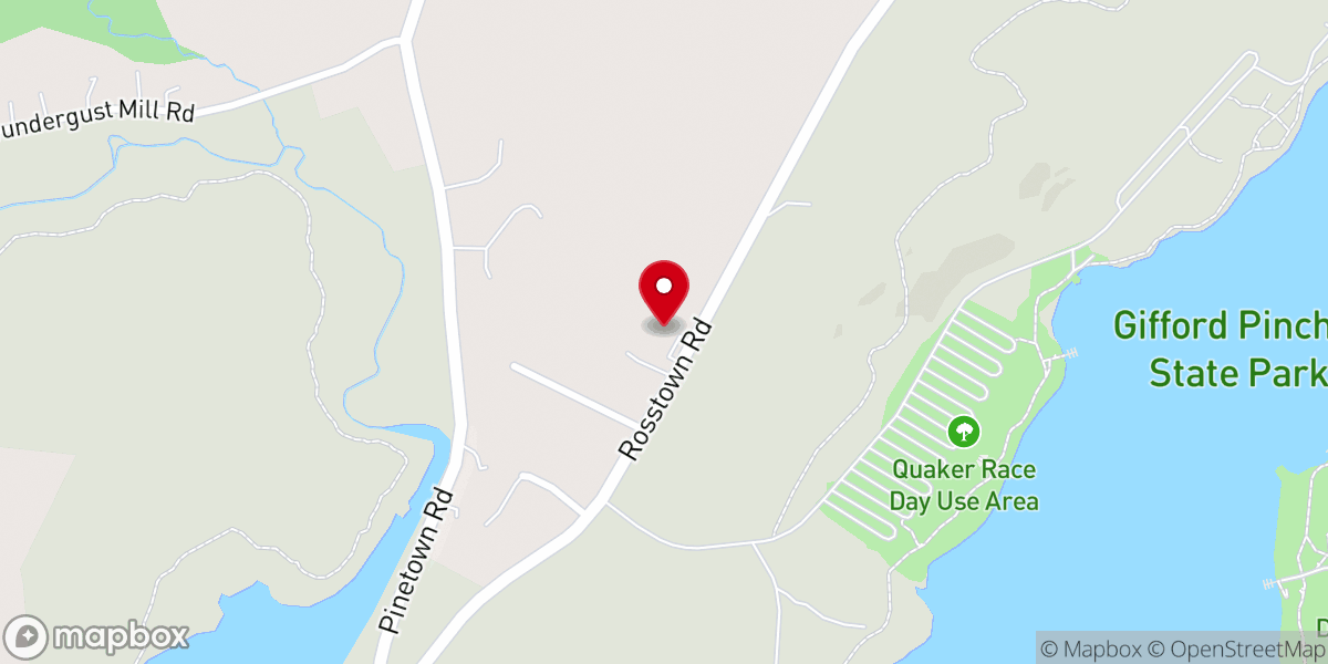 Map showing location of Pinchot Park Assembly of God
