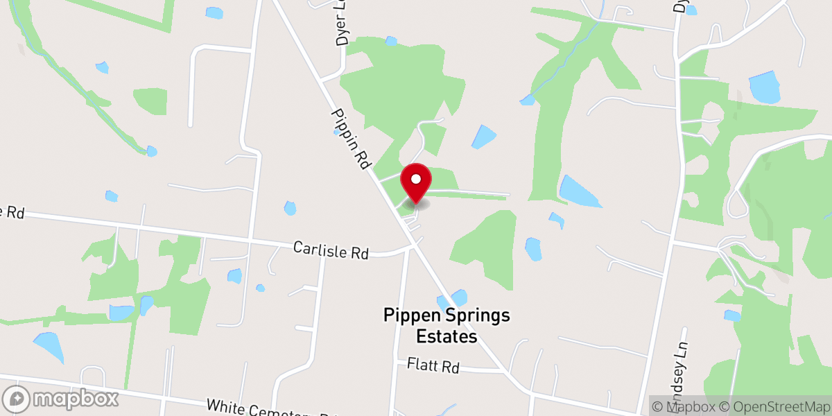 Map showing location of Pippin Church of Christ