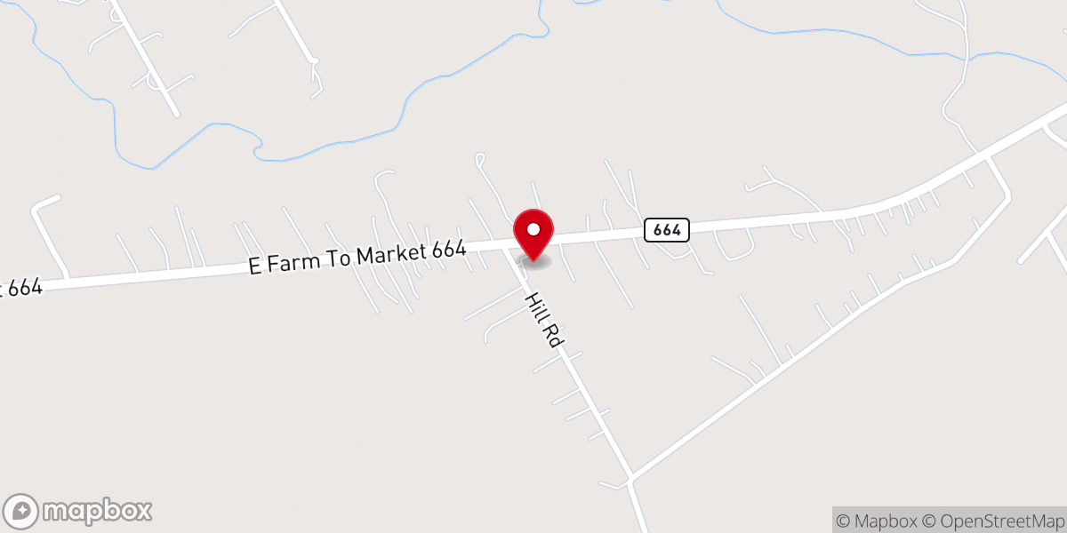 Map showing location of Community Baptist Church