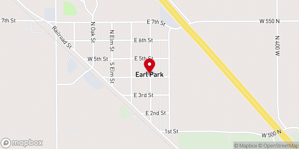 Map showing location of Earl Park