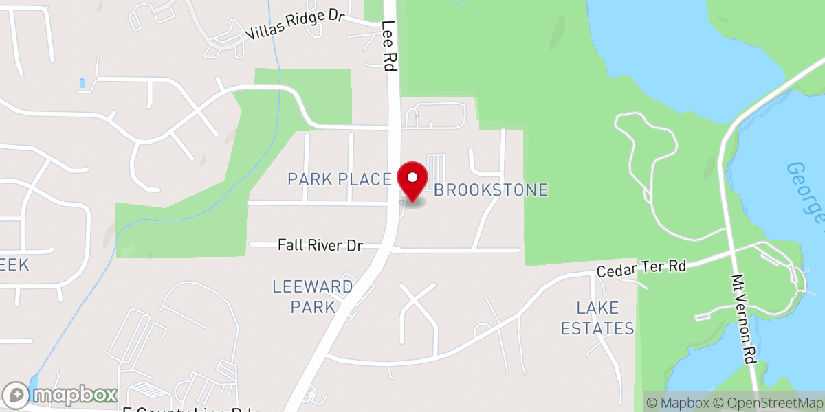 Map showing location of Lithia Springs Assembly of God