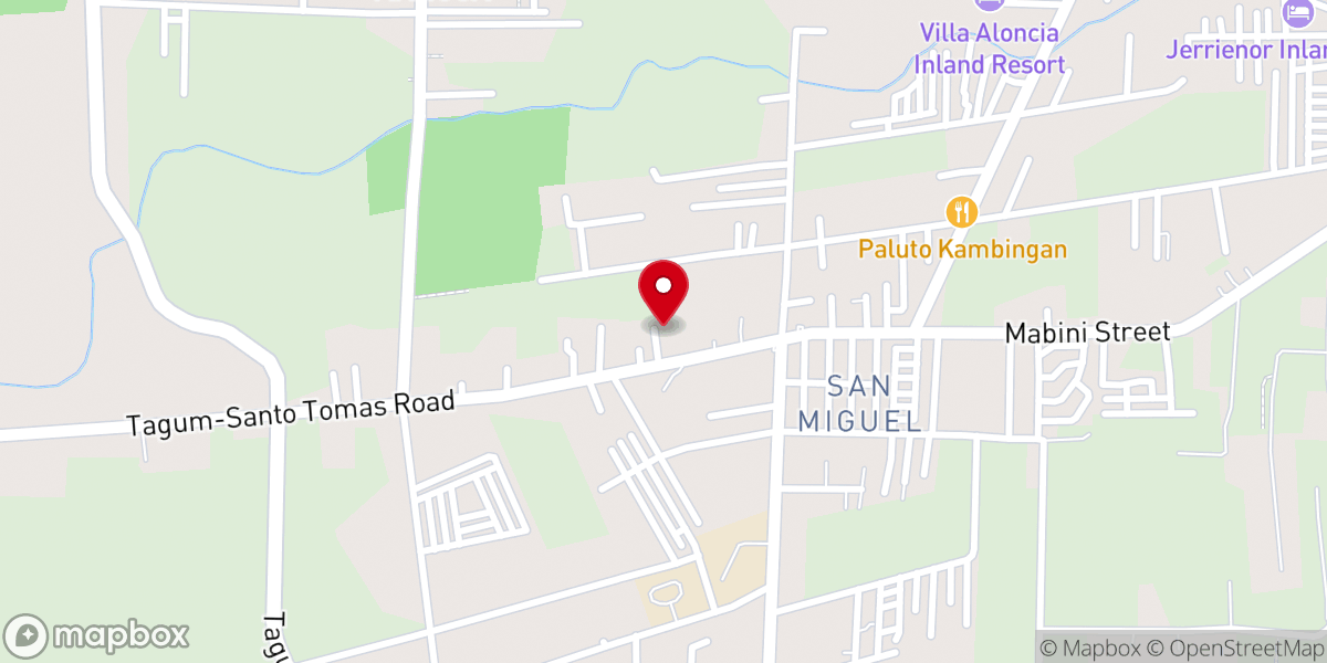 Map showing location of Jesus is the Answer Glorious Christian Fellowship - Tagum