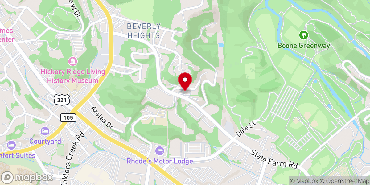 Map showing location of Faith Baptist Church