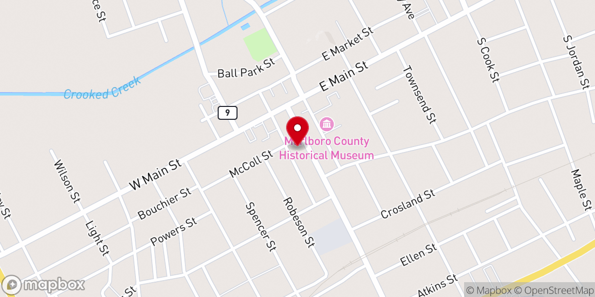 Map showing location of First Presbyterian Church