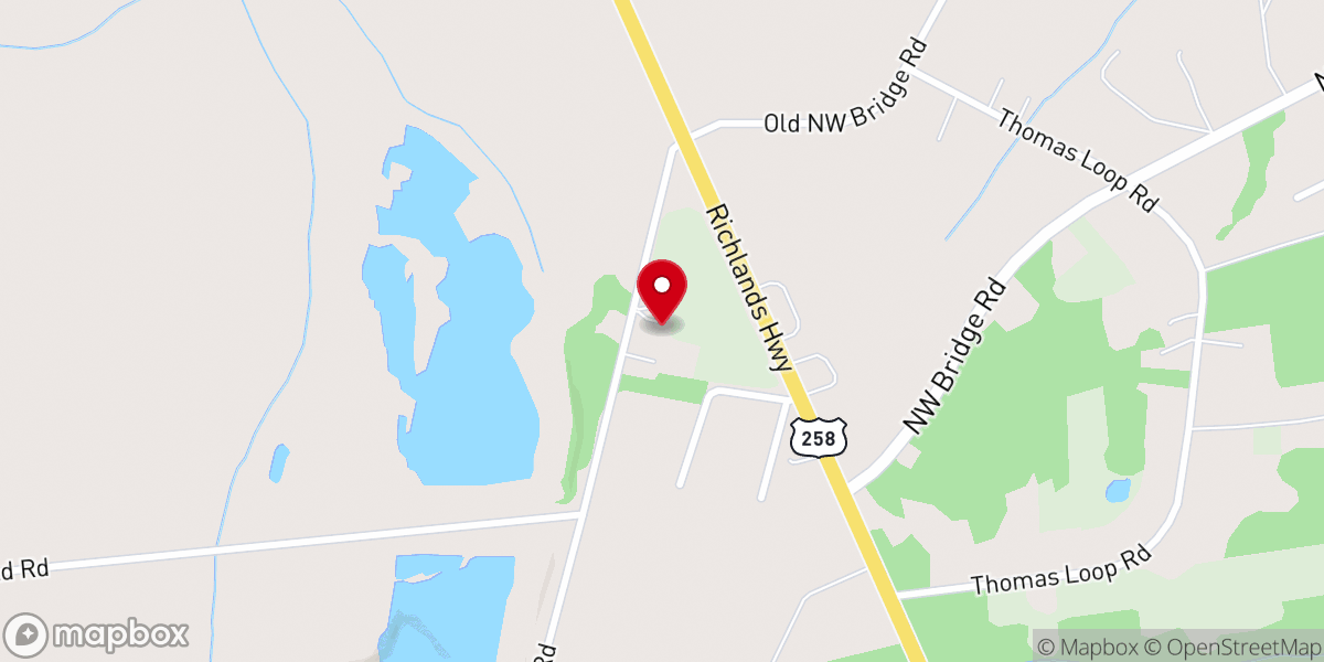 Map showing location of Union Chapel Christian Church