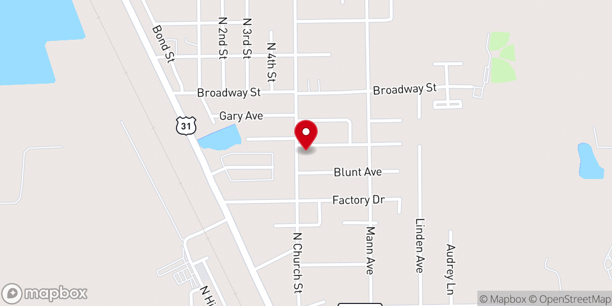 Map showing location of Austin Wesleyan Church