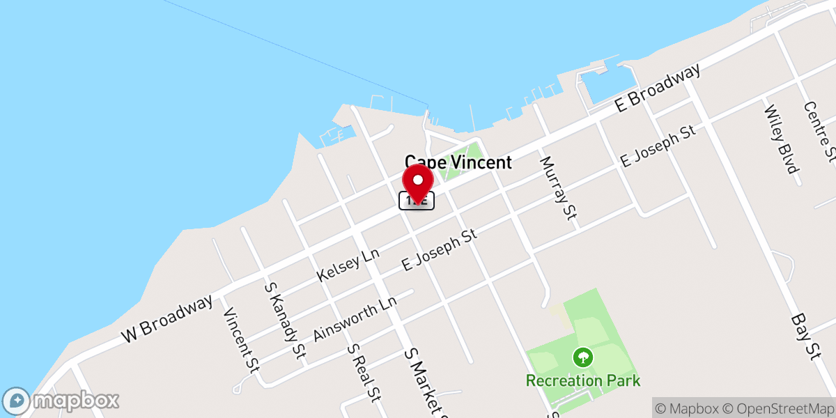 Map showing location of American Legion