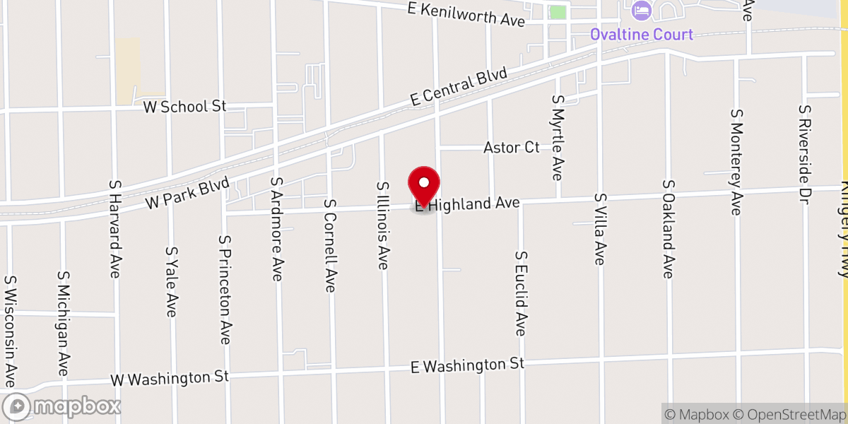 Map showing location of Iglesia Adventista del Séptimo Día Hispana West Suburbana de Villa Park