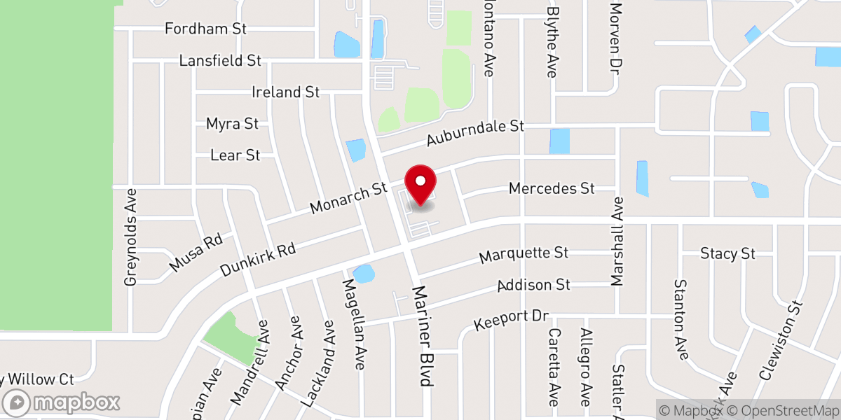 Map showing location of Spring Hill Baptist Church