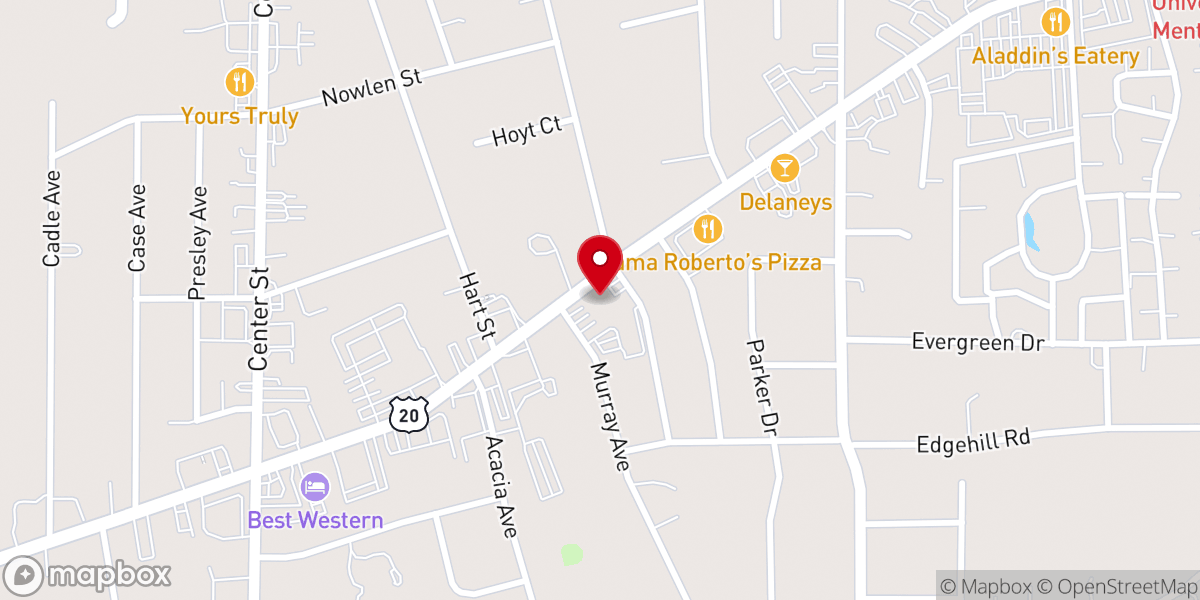 Map showing location of Mentor United Methodist Preschool