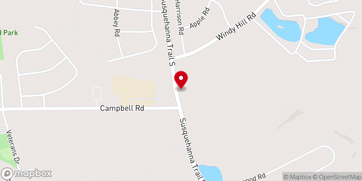 Map showing location of Trail Church of the Nazarene