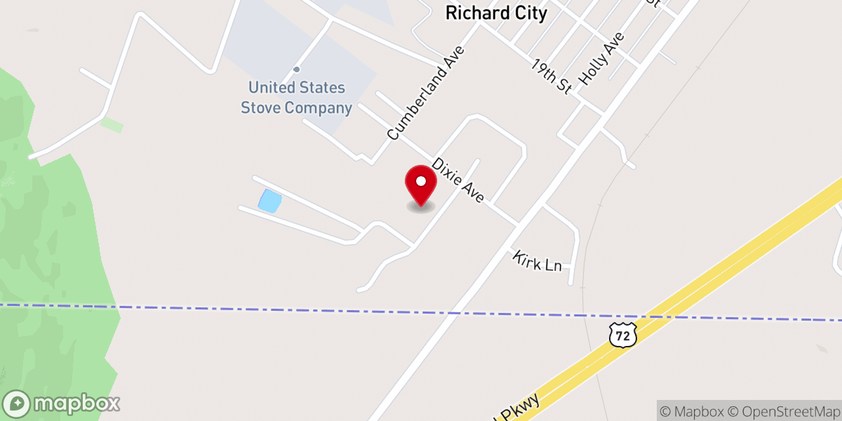 Map showing location of Gospel Light Baptist Church