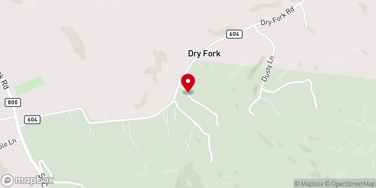 Map showing location of Mount Olive Church