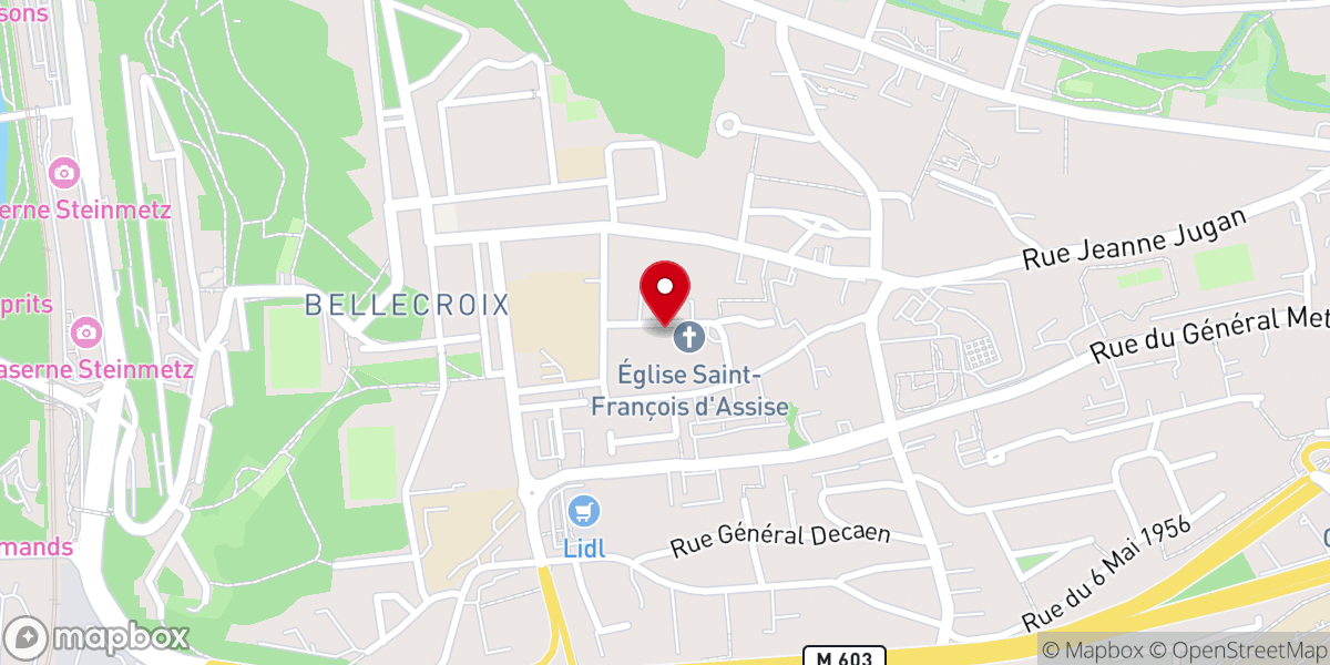 Map showing location of Presbytère de Bellecroix