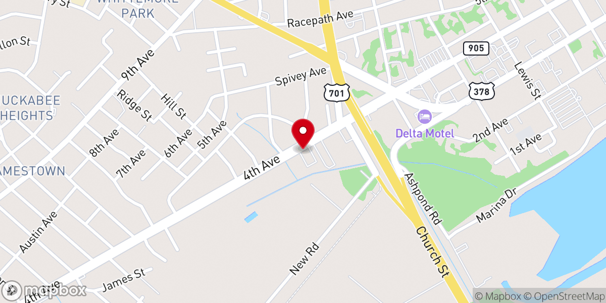 Map showing location of Conway Free Will Baptist Church of PF