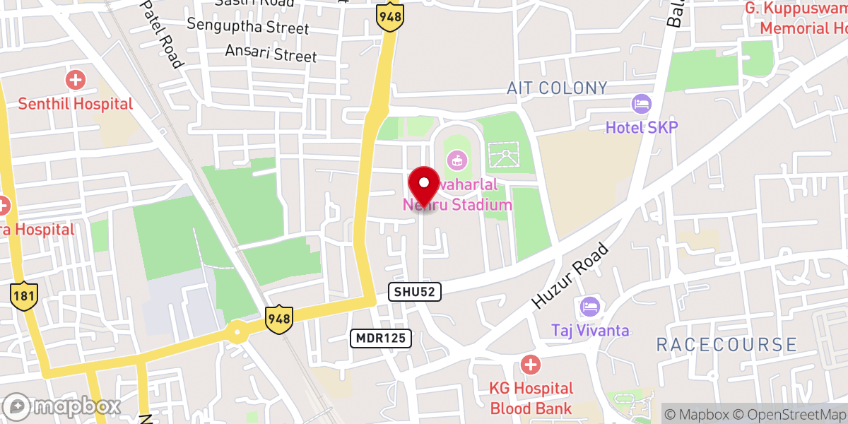Map showing location of The Pentecostal Mission