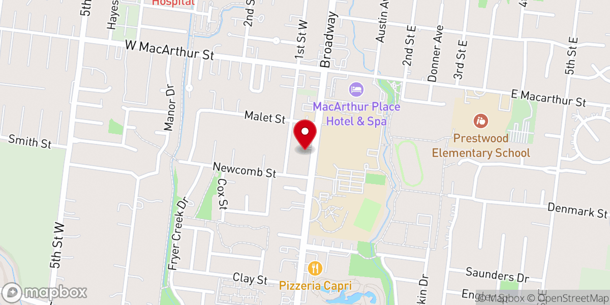 Map showing location of Church of Scientology Mission of Sonoma