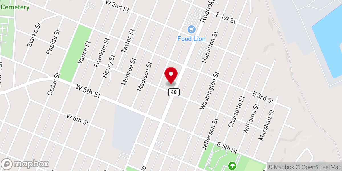Map showing location of First United Methodist Church