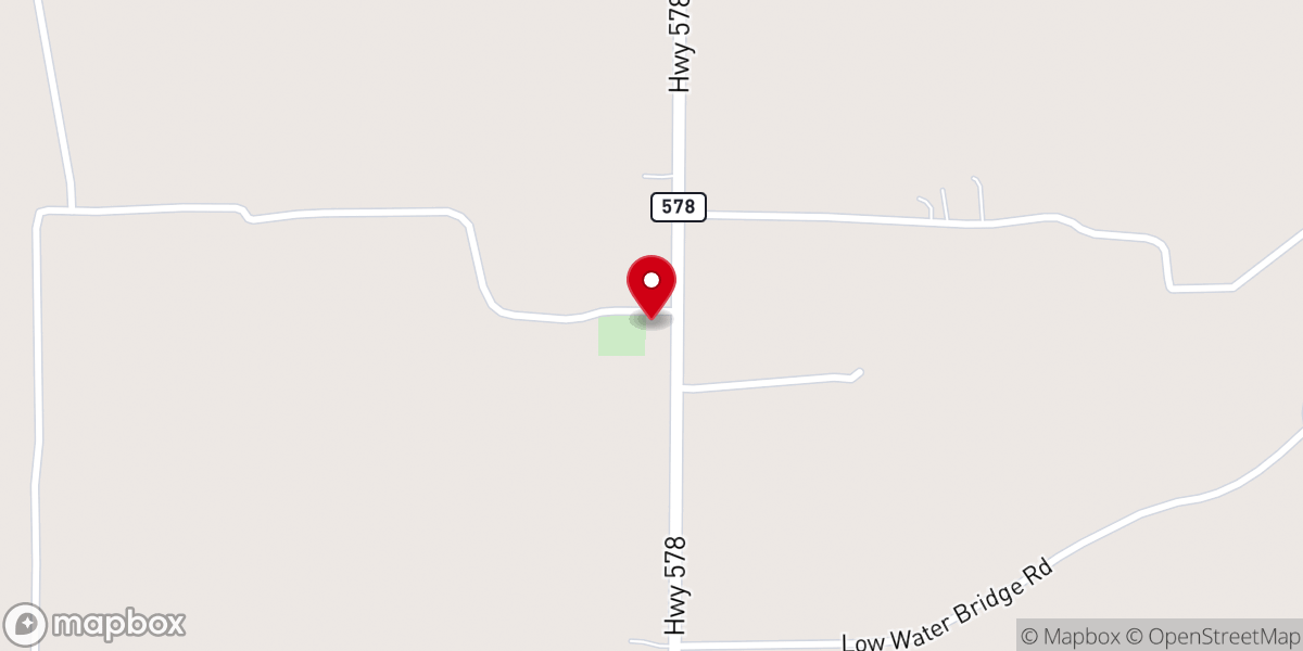Map showing location of Magnolia Baptist Church