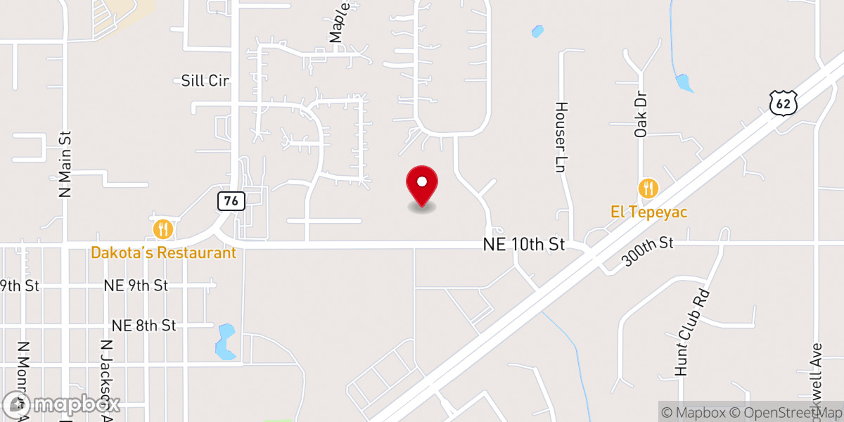 Map showing location of First Baptist Church - Food Distribution Center