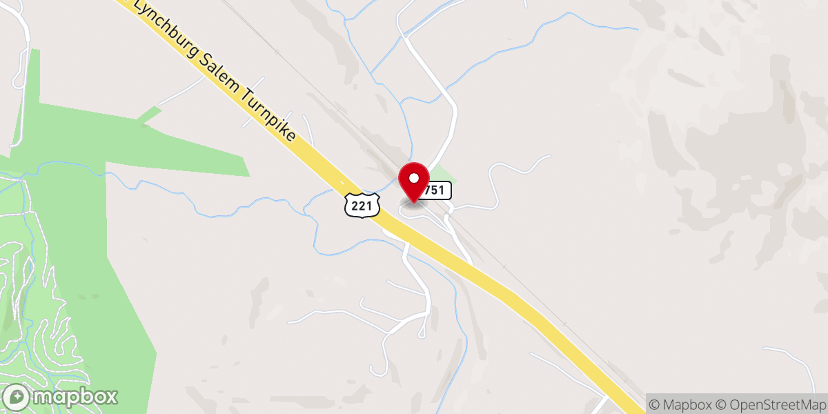 Map showing location of Mt Zion Baptist Church