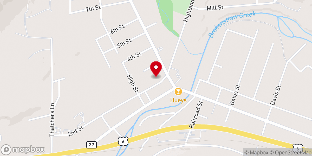 Map showing location of Youngsville New Life Church