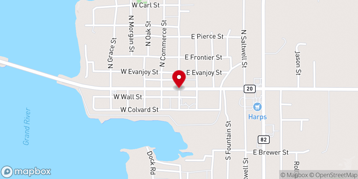 Map showing location of Lakeview Baptist Family Life