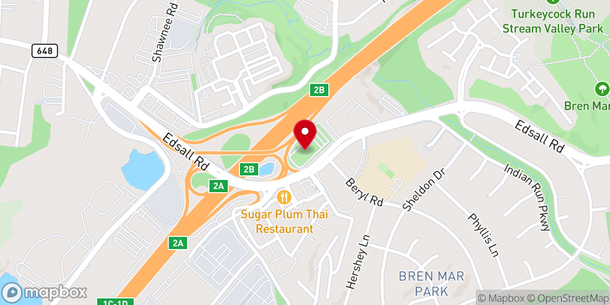 Map showing location of Bowl America Shirley