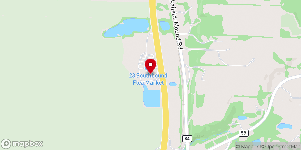 Map showing location of 23 Southbound Flea Market