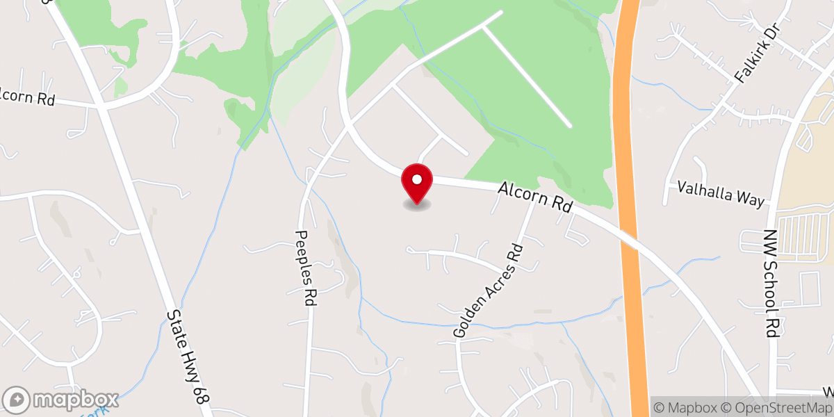 Map showing location of Fellowship United Church