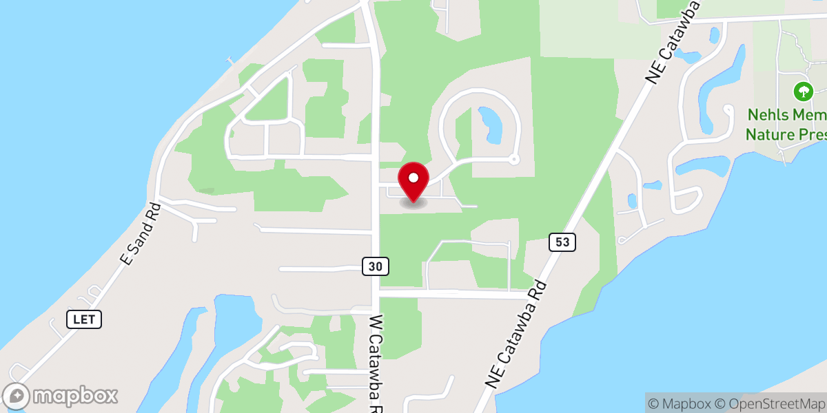 Map showing location of The Parkvue Community On Catawba Island