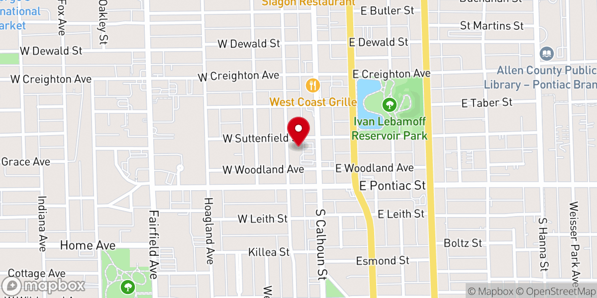Map showing location of Iglesia Cristiana Getsemani