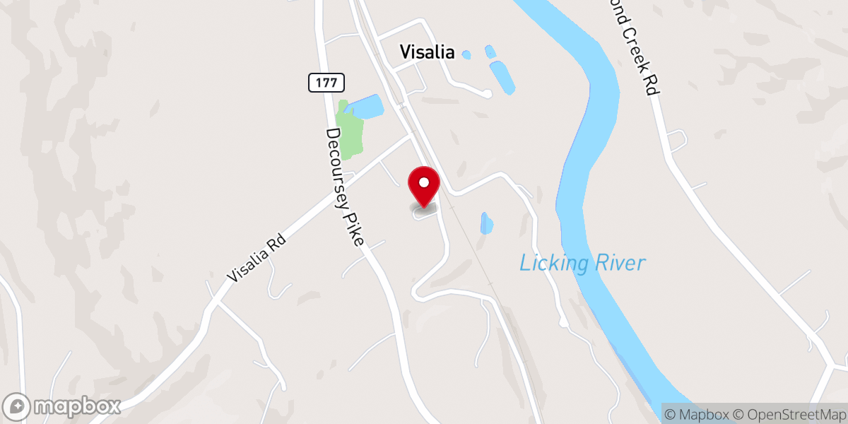 Map showing location of Visalia Baptist Church