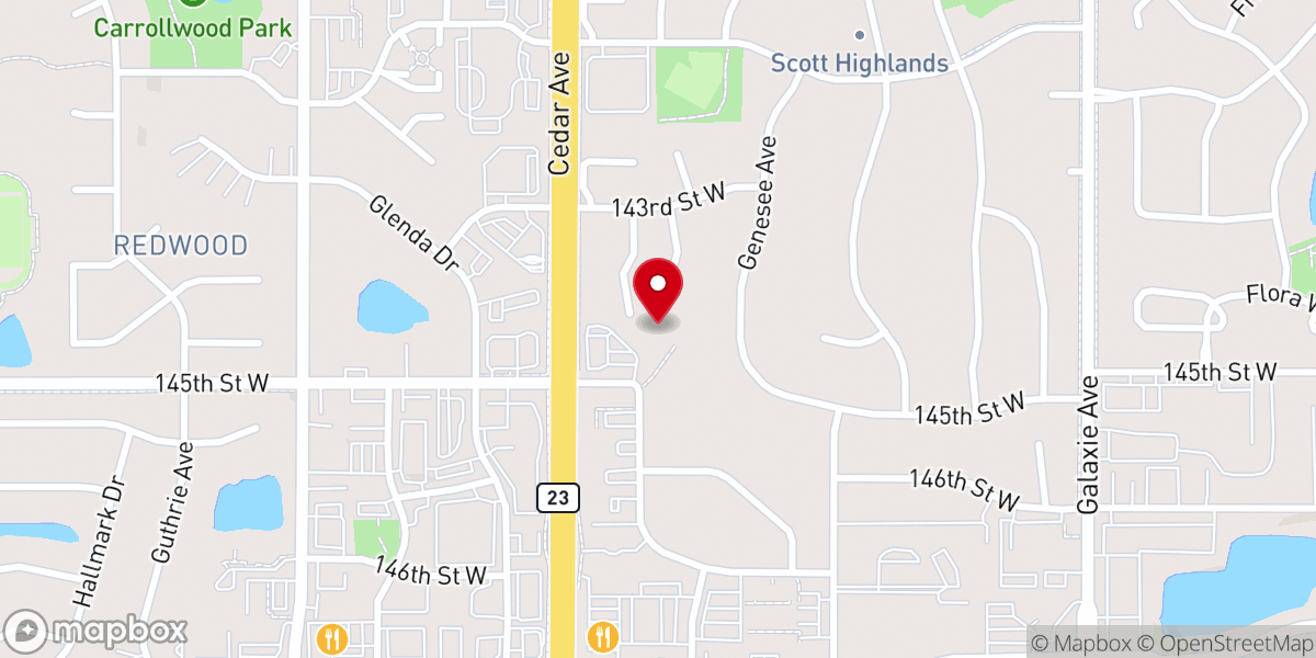 Map showing location of Hope Church
