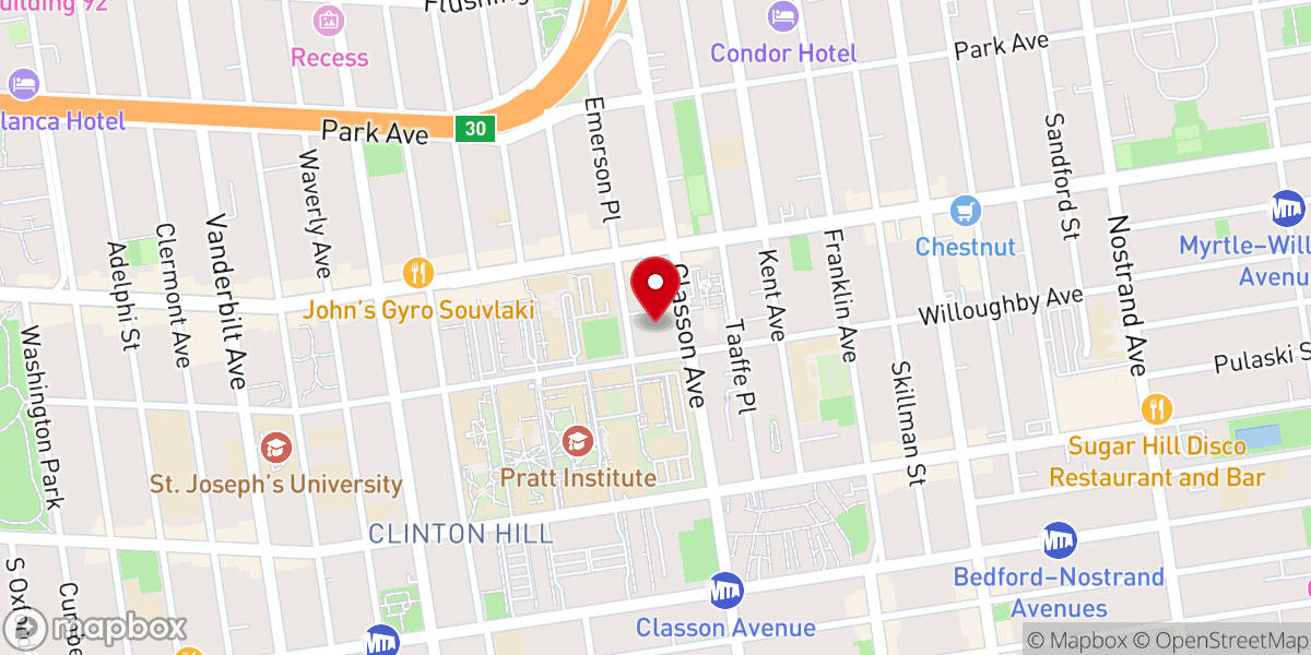 Map showing location of Parish House