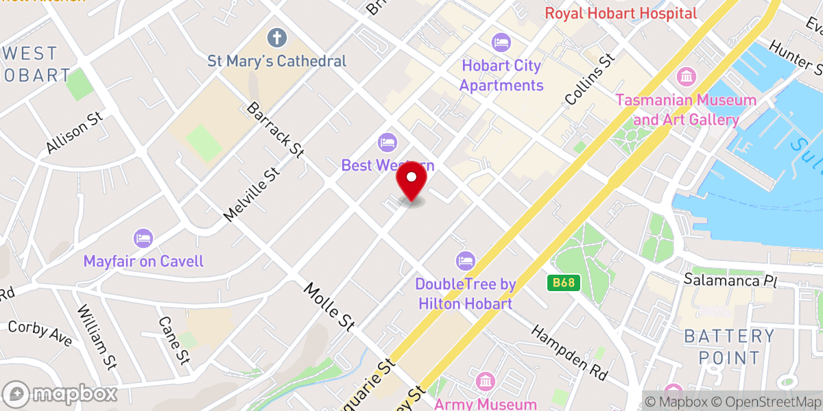 Map showing location of Bethesda Church Mt Nelson