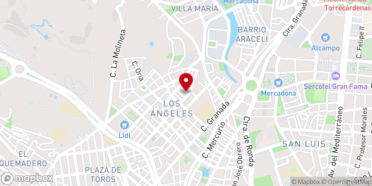 Map showing location of Casa Hermandad de Los Ángeles (Almería)