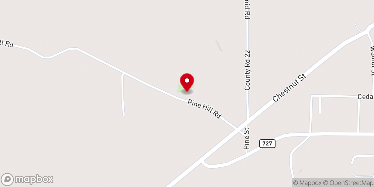 Map showing location of Alvis Grove MB Church