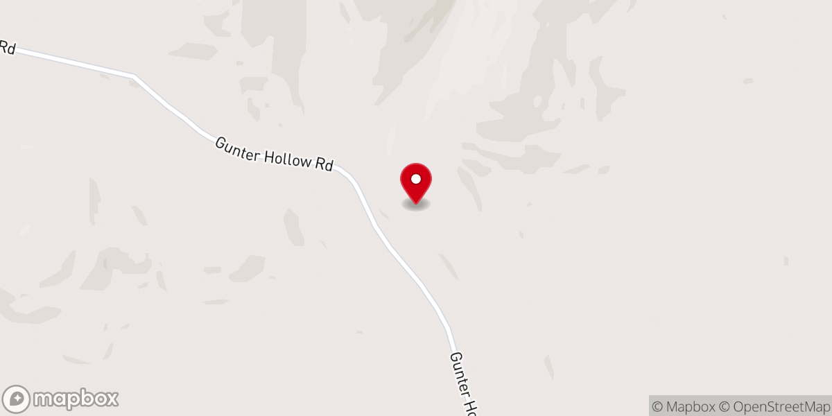 Map showing location of Evergreen Gunter Hollow