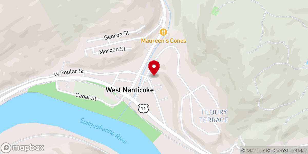 Map showing location of Tilbury Community Center