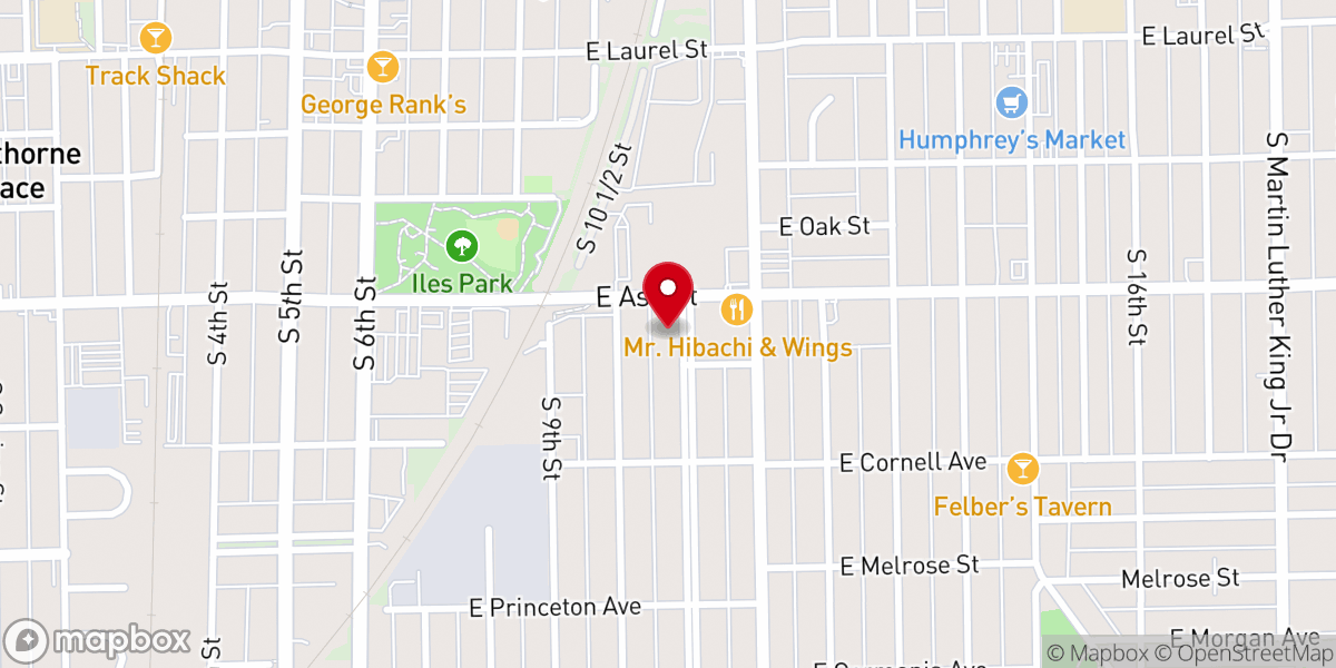 Map showing location of First Church of the Brethren