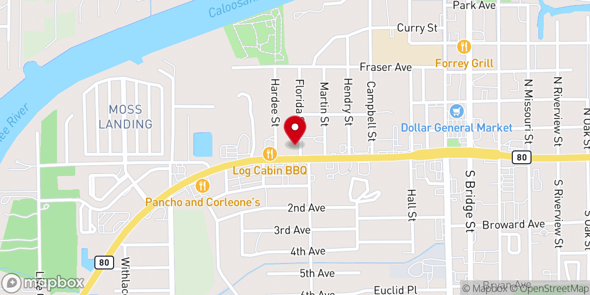 Map showing location of First Church of God