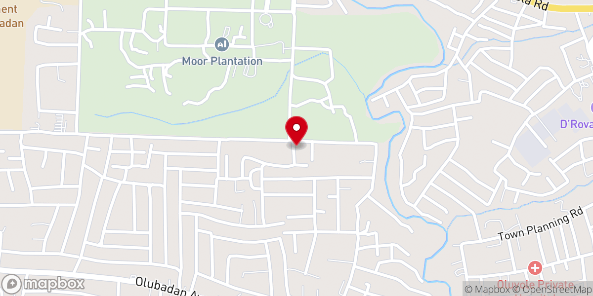 Map showing location of FIRST BAPTIST CHURCH, ADABEJI